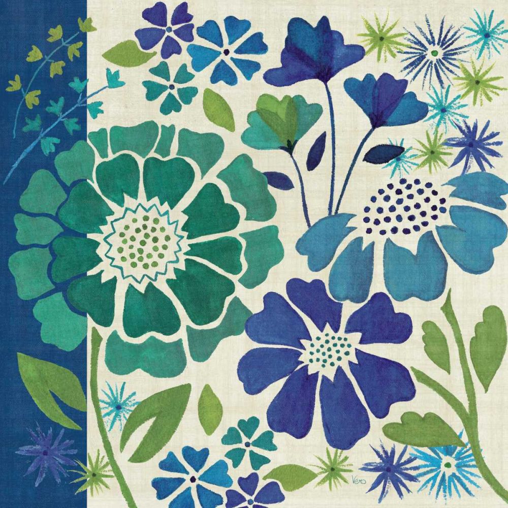 Blue Garden I art print by Veronique Charron for $57.95 CAD