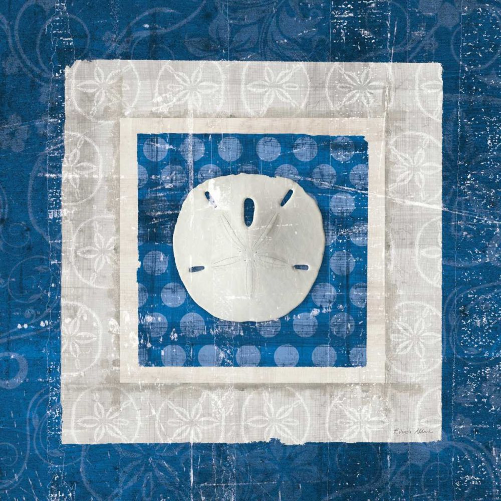 Sea Shell I on Blue art print by Belinda Aldrich for $57.95 CAD