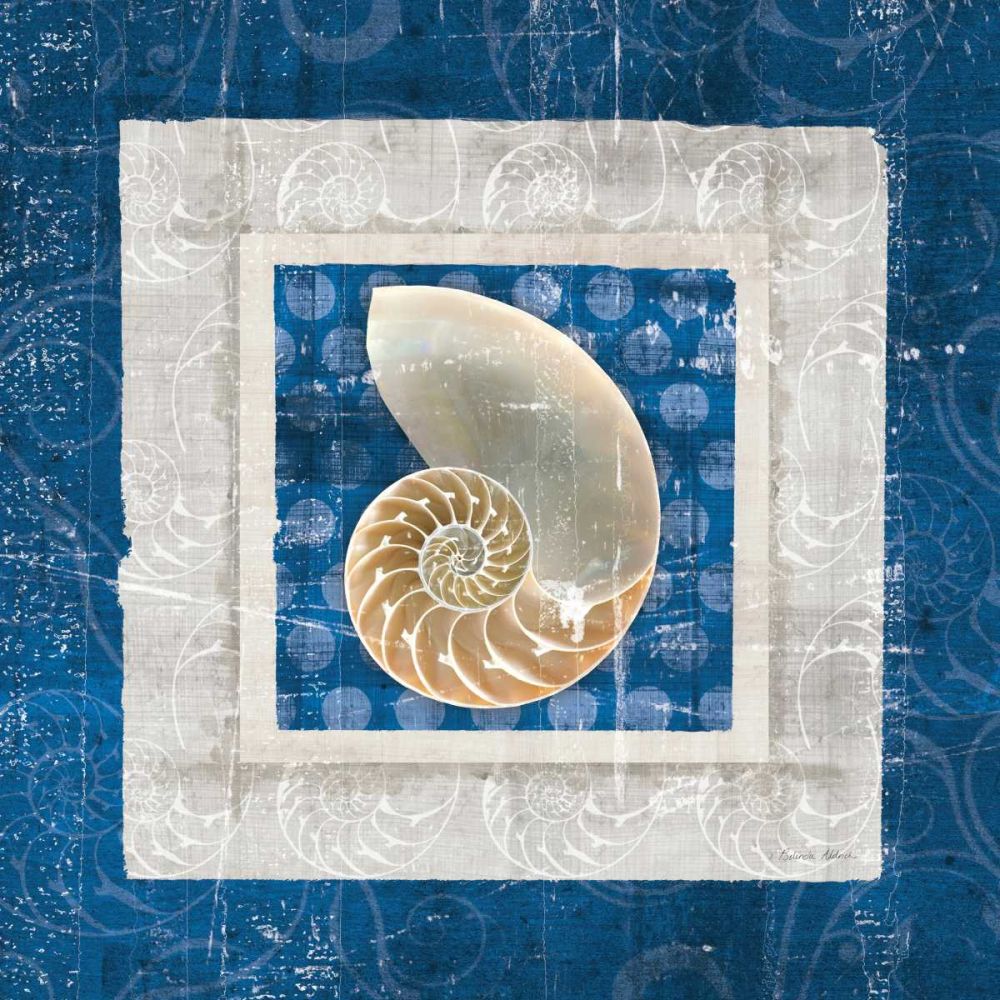 Sea Shell II on Blue art print by Belinda Aldrich for $57.95 CAD
