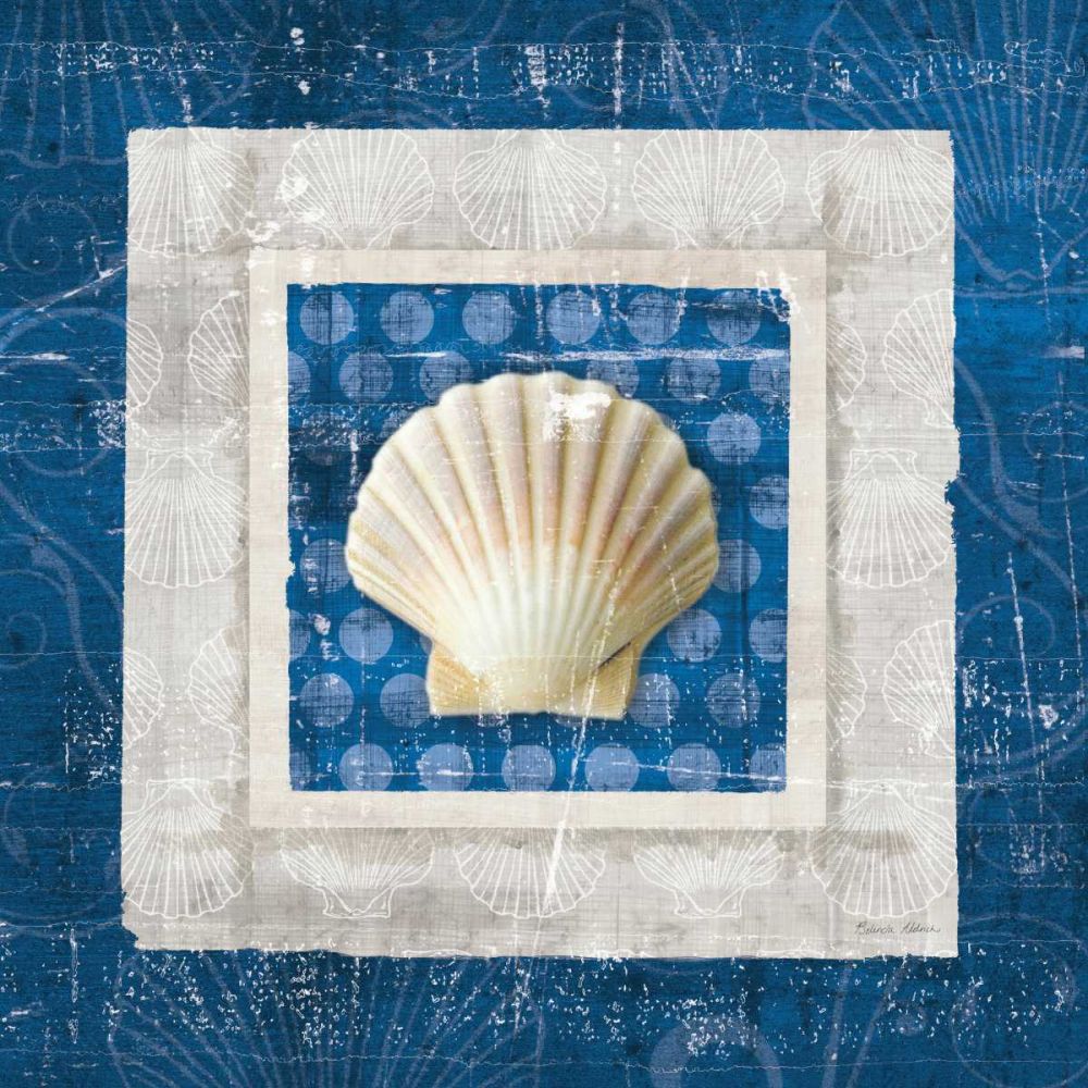 Sea Shell III on Blue art print by Belinda Aldrich for $57.95 CAD