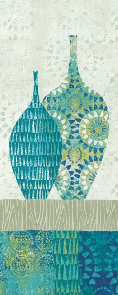Blue Spice Stripe Panel I art print by Wild Apple Portfolio for $57.95 CAD