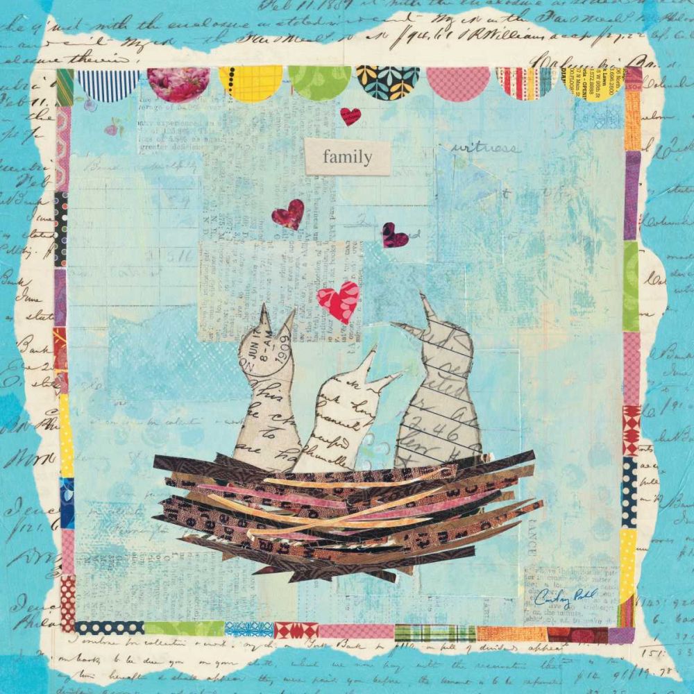 Blue Love Birds Square art print by Courtney Prahl for $57.95 CAD