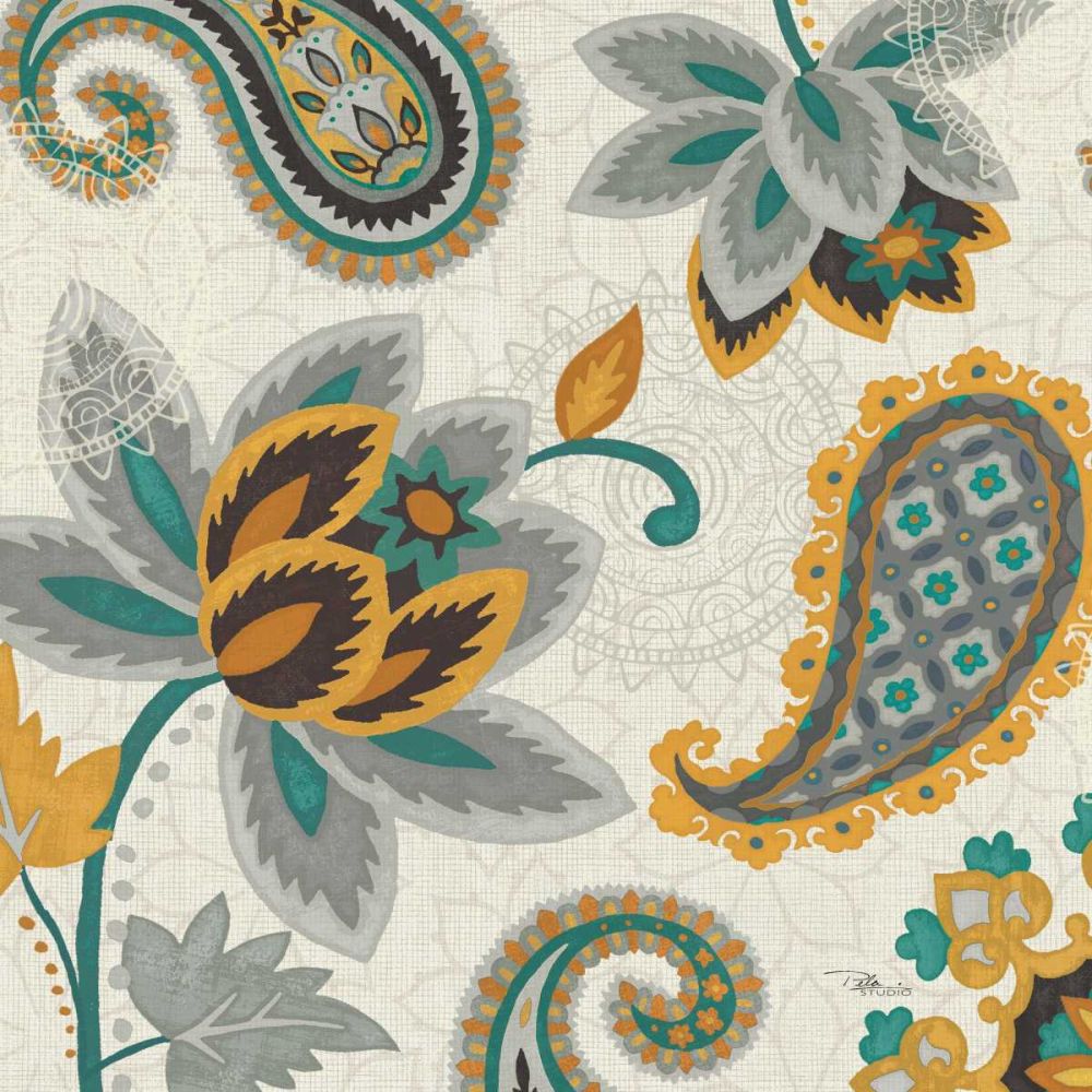 Decorative Nature II Turquoise Cream art print by Pela Studio for $57.95 CAD