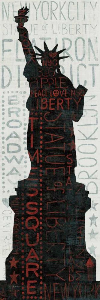 Statue of Liberty - Red art print by Michael Mullan for $57.95 CAD