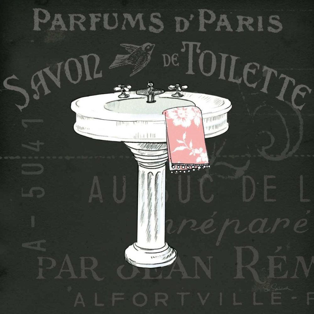 Chalkboard Bath I art print by Sue Schlabach for $57.95 CAD