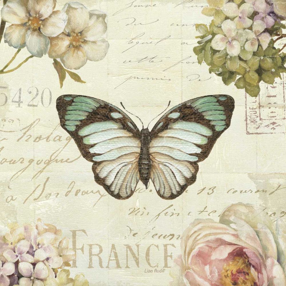 Marche de Fleurs Butterfly II art print by Lisa Audit for $57.95 CAD