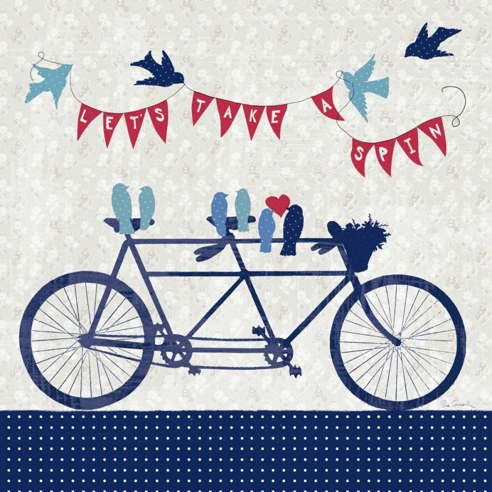 Take a Spin Birds art print by Sue Schlabach for $57.95 CAD