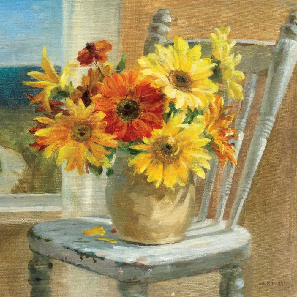 Sunflowers by the Sea Crop art print by Danhui Nai for $57.95 CAD