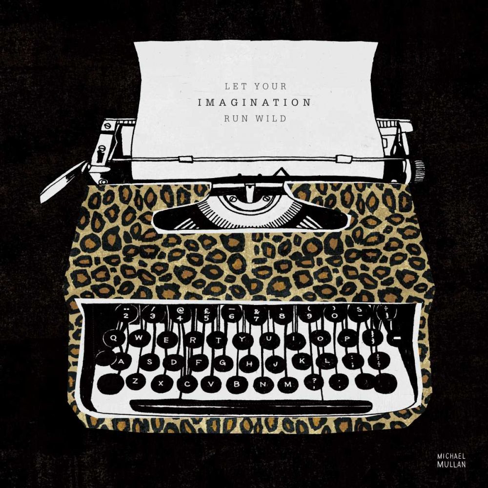 Analog Jungle Typewriter art print by Michael Mullan for $57.95 CAD