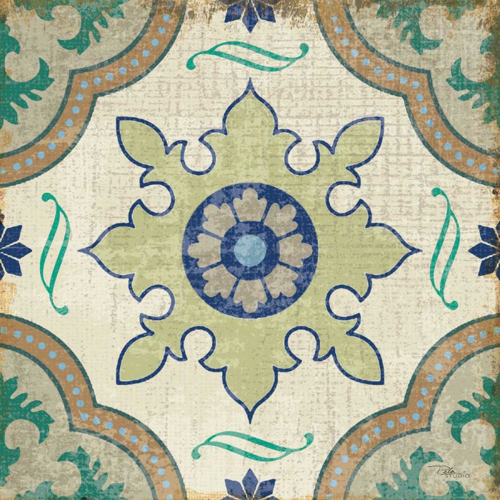 Santorini Tile I art print by Pela Studio for $57.95 CAD