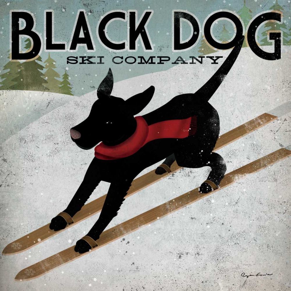 Black Dog Ski art print by Ryan Fowler for $57.95 CAD