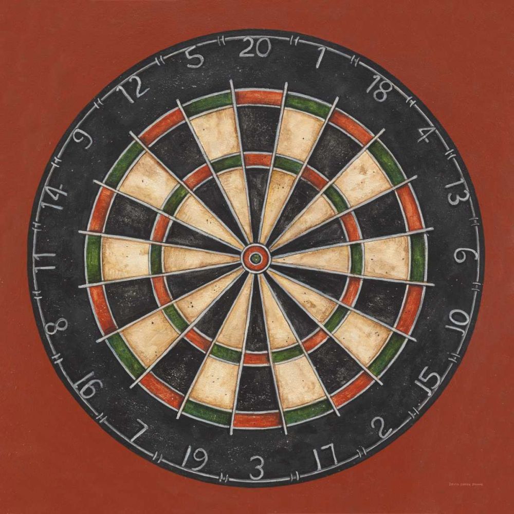 Dartboard art print by David Carter Brown for $57.95 CAD