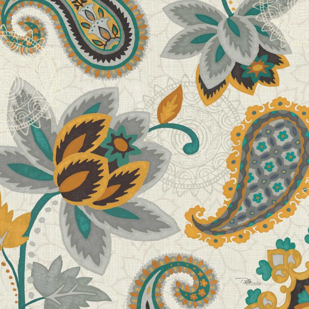 Decorative Nature II Turquoise Cream art print by Pela Studio for $57.95 CAD