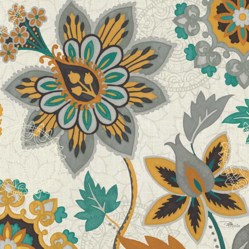 Decorative Nature III Turquoise Cream art print by Pela Studio for $57.95 CAD