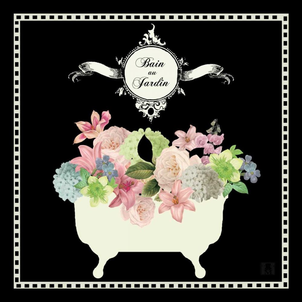 Bain du Jardin I Black art print by Studio Mousseau for $57.95 CAD