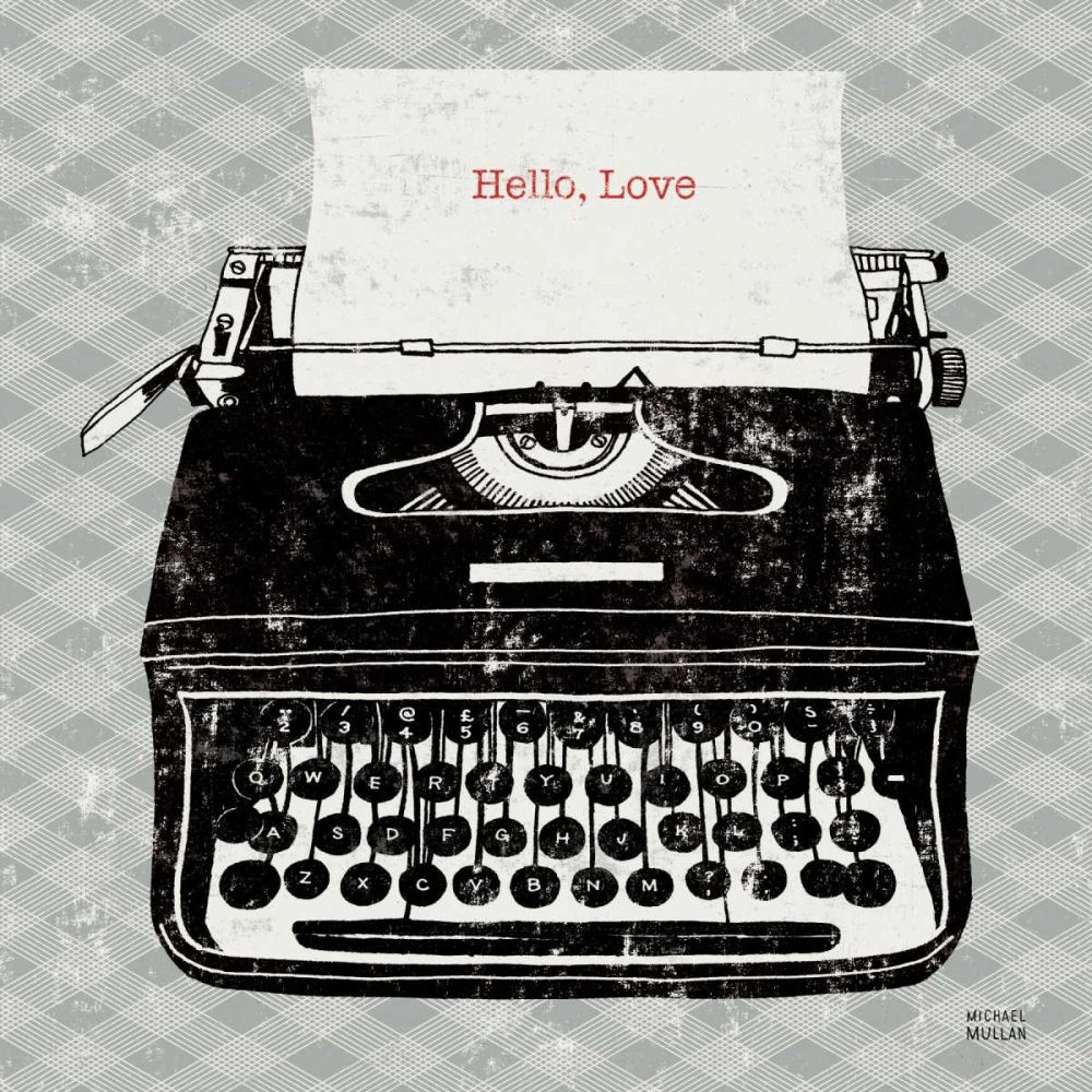 Vintage Analog Typewriter art print by Michael Mullan for $57.95 CAD
