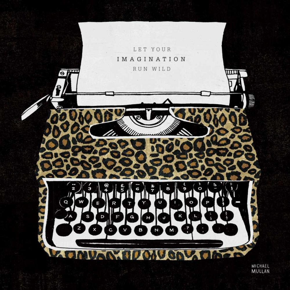 Analog Jungle Typewriter art print by Michael Mullan for $57.95 CAD