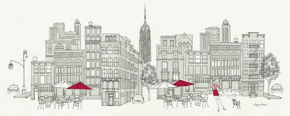 World Cafe Panel III - NYC Red art print by Avery Tillmon for $57.95 CAD