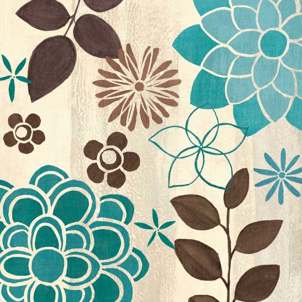 Abstract Garden Blue II art print by Veronique Charron for $57.95 CAD