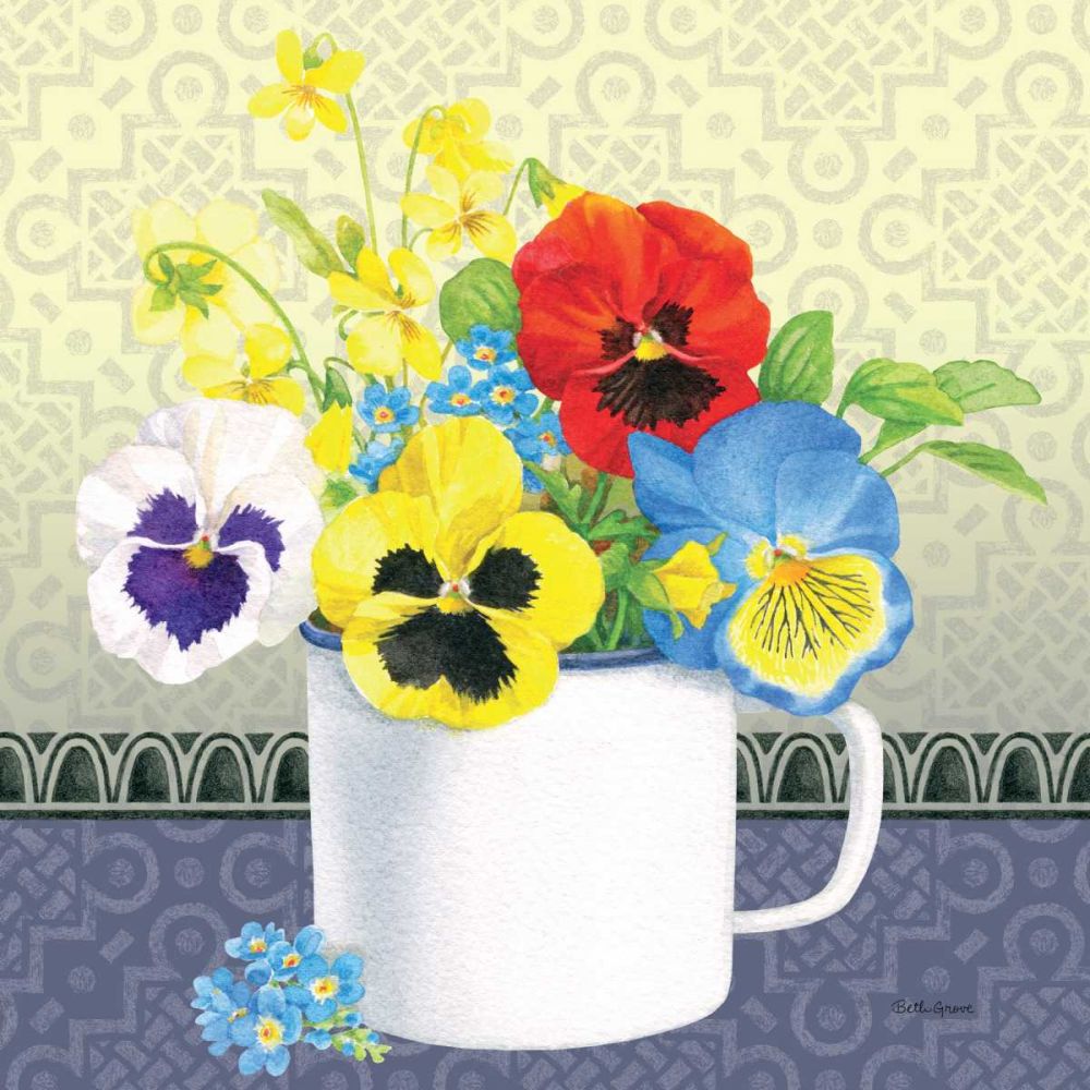 Blue Pansy IV no Border art print by Beth Grove for $57.95 CAD
