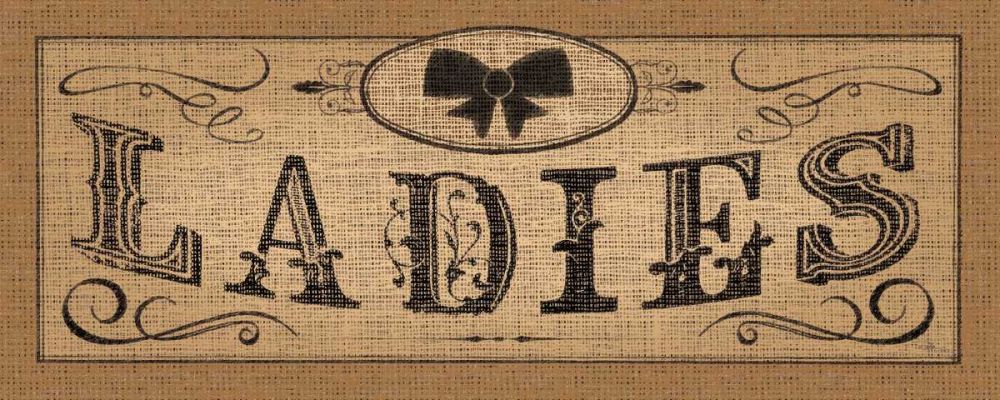 Le Restroom Burlap I art print by Pela Studio for $57.95 CAD