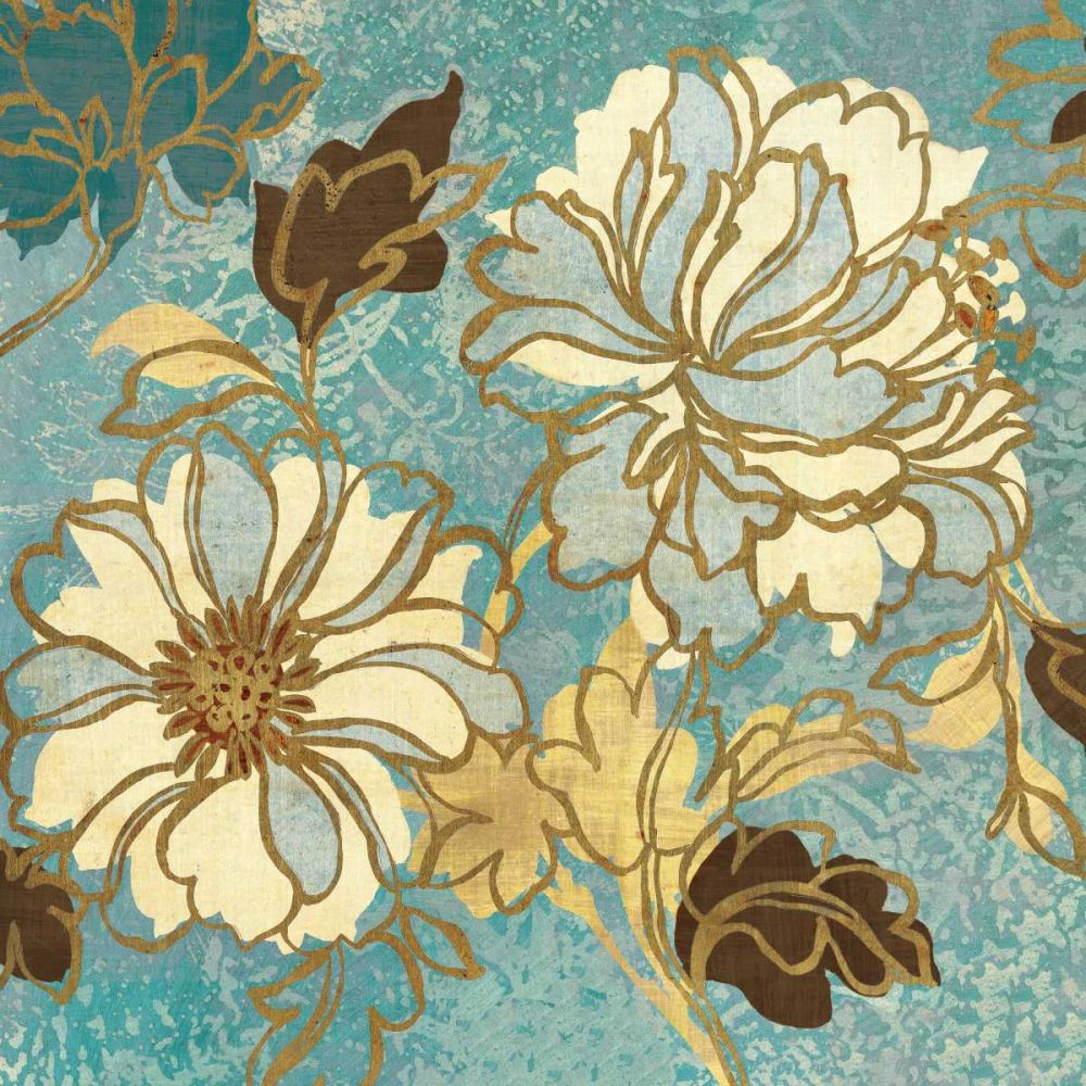 Sophias Flowers I Blue art print by Wild Apple Portfolio for $57.95 CAD