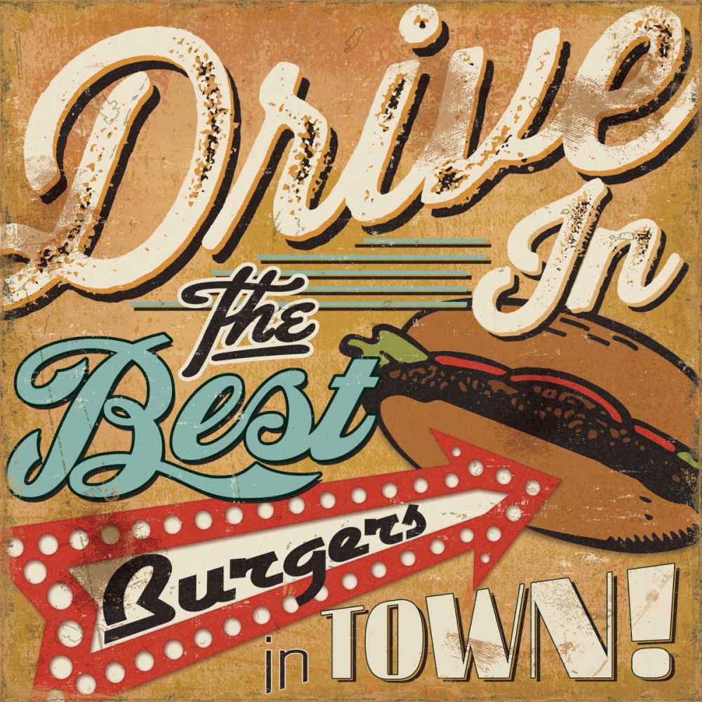 Diners and Drive Ins I art print by Pela Studio for $57.95 CAD
