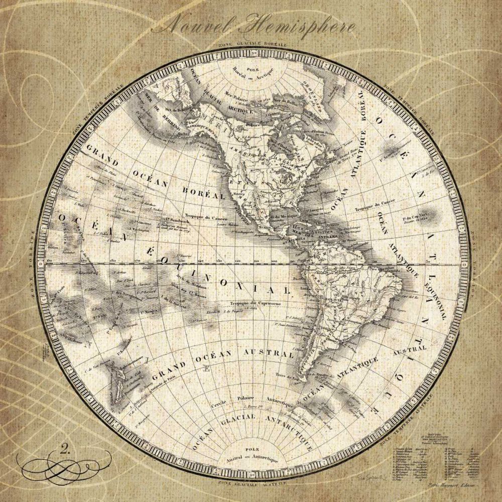 French World Map III art print by Sue Schlabach for $57.95 CAD