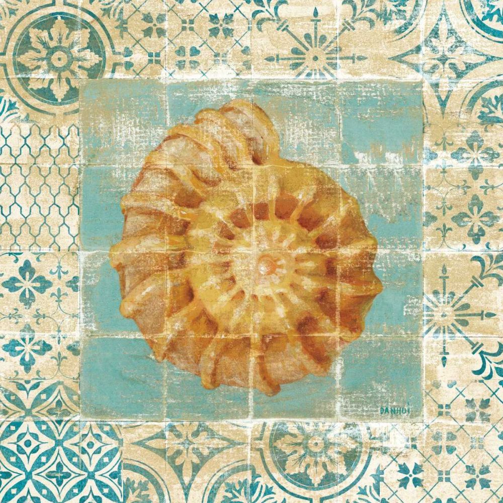 Shell Tiles I Blue art print by Danhui Nai for $57.95 CAD