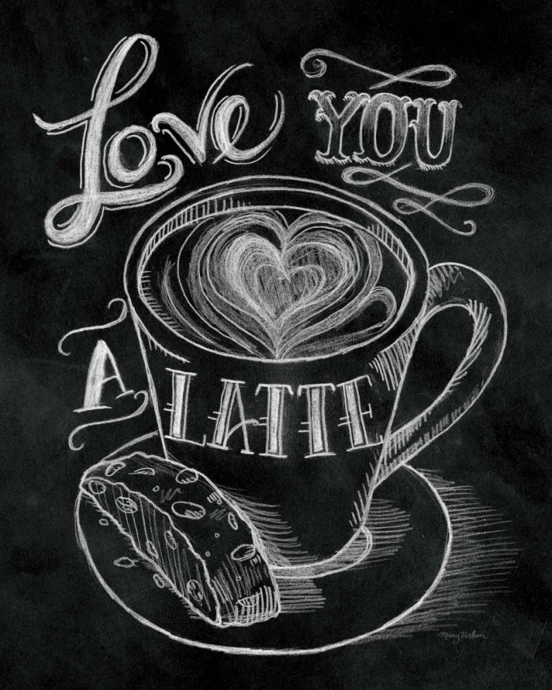 Love You a Latte  No Border art print by Mary Urban for $57.95 CAD