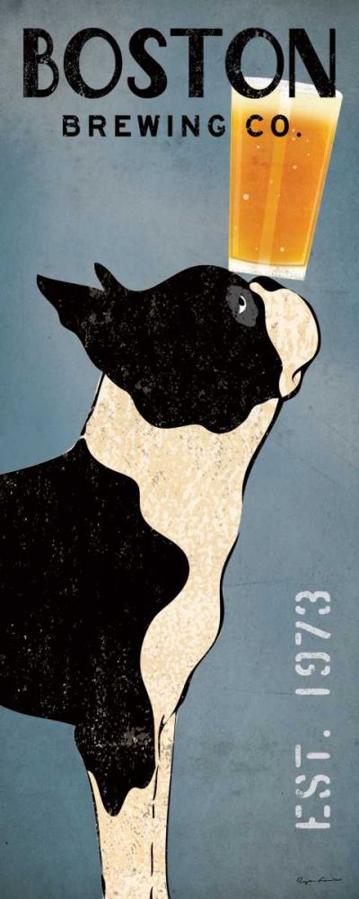 Boston Terrier Brewing Co Panel art print by Ryan Fowler for $57.95 CAD