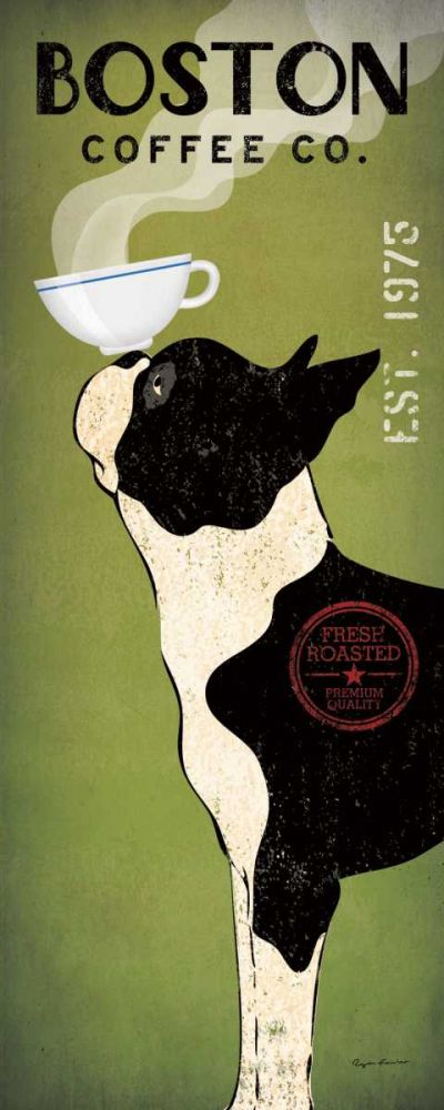 Boston Terrier Coffee Co art print by Ryan Fowler for $57.95 CAD