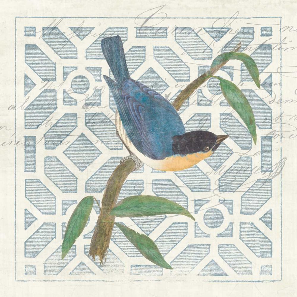 Monument Etching Tile I Blue Bird art print by Wild Apple Portfolio for $57.95 CAD