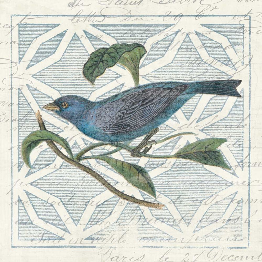 Monument Etching Tile II Blue Bird art print by Wild Apple Portfolio for $57.95 CAD