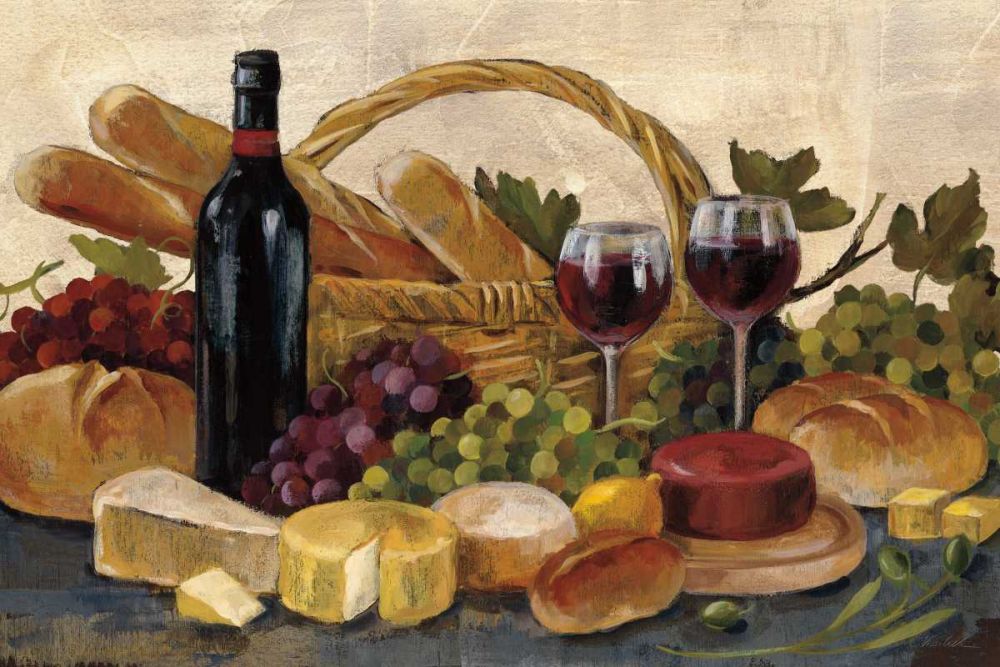 Tuscan Evening Wine Crop art print by Silvia Vassileva for $57.95 CAD