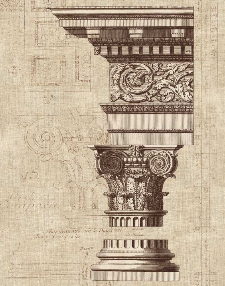 Architectural Rendering I Burlap Sepia Crop art print by Wild Apple Portfolio for $57.95 CAD