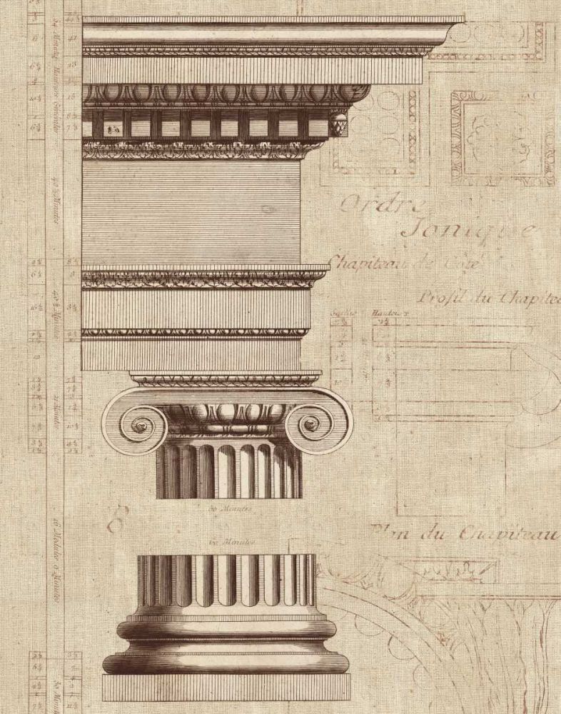 Architectural Rendering II Burlap Sepia Crop art print by Wild Apple Portfolio for $57.95 CAD