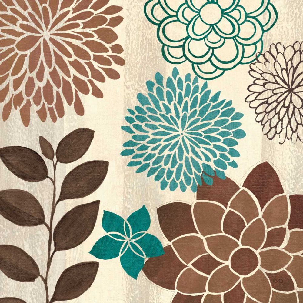 Abstract Garden Blue I art print by Veronique Charron for $57.95 CAD