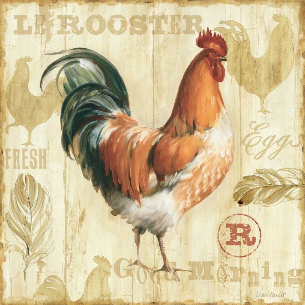 Joli Rooster IC art print by Lisa Audit for $57.95 CAD