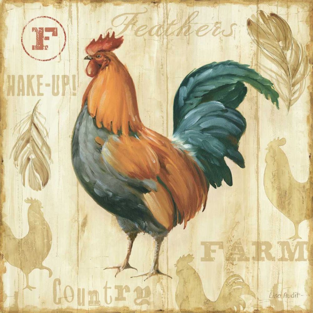 Joli Rooster IIC art print by Lisa Audit for $57.95 CAD