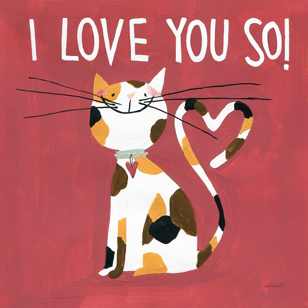 Happy Cats I Love You So art print by Anne Tavoletti for $57.95 CAD