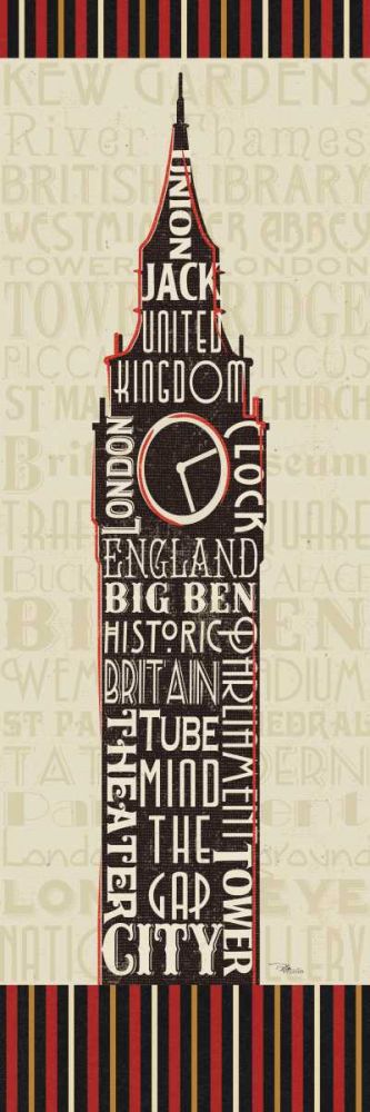 London City Words II Border art print by Pela Studio for $57.95 CAD