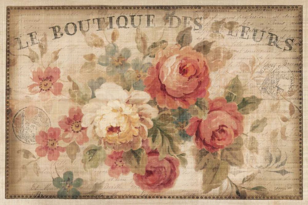Parisian Flowers III art print by Danhui Nai for $57.95 CAD