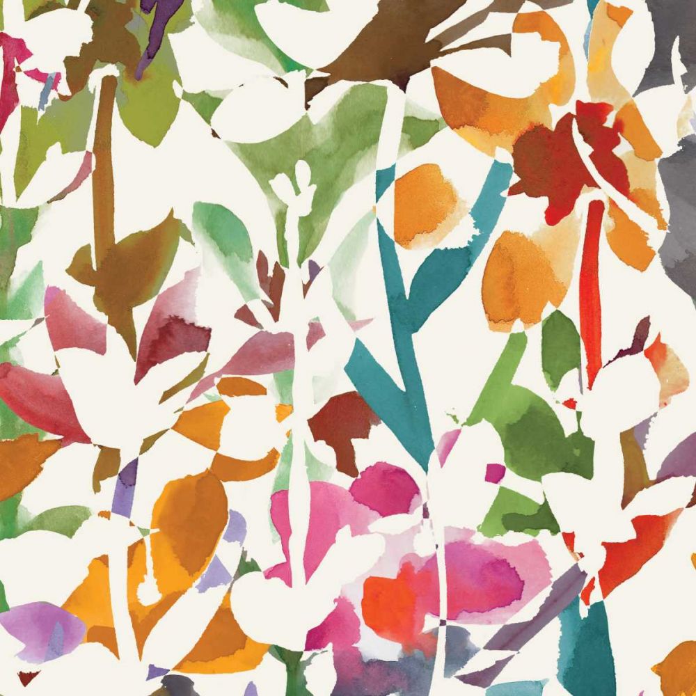 Pink Garden square II White art print by Wild Apple Portfolio for $57.95 CAD