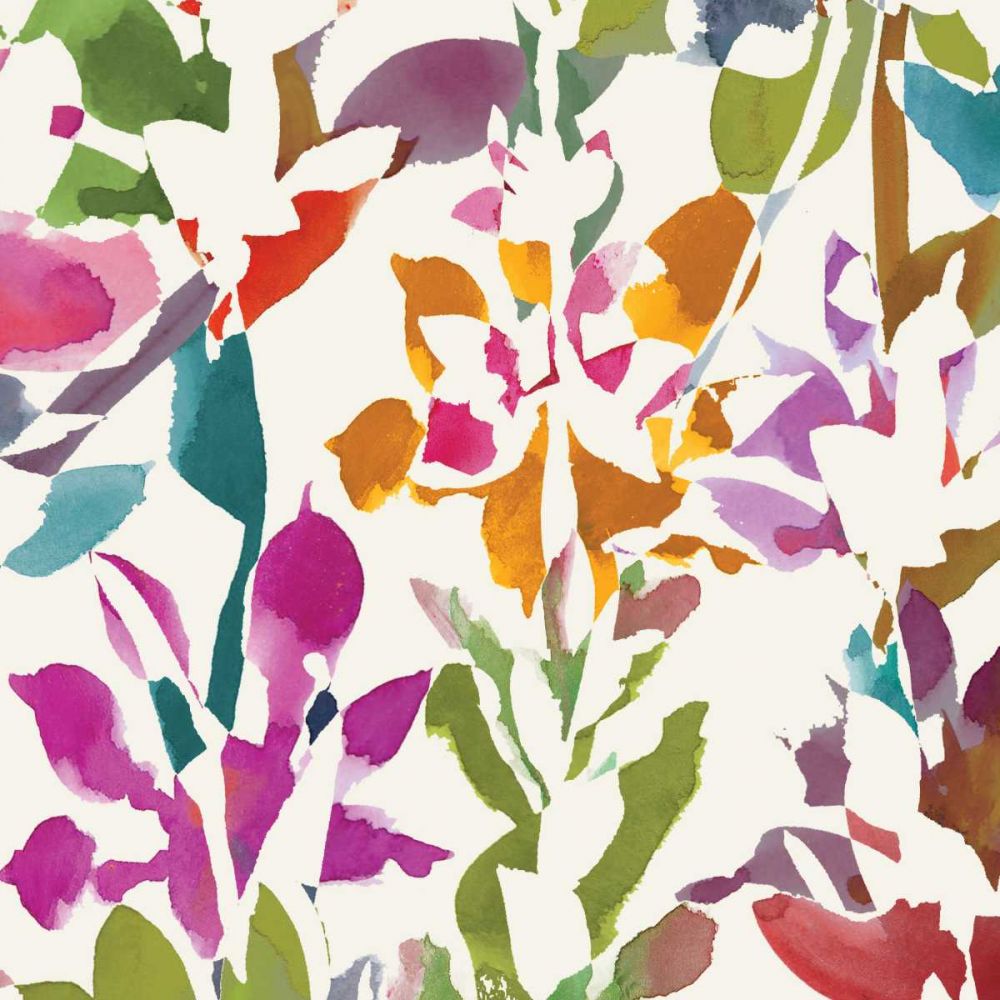 Pink Garden square III White art print by Wild Apple Portfolio for $57.95 CAD