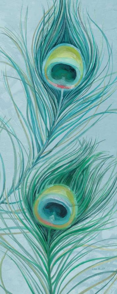 Blue Feathered Peacock V art print by Lisa Audit for $57.95 CAD