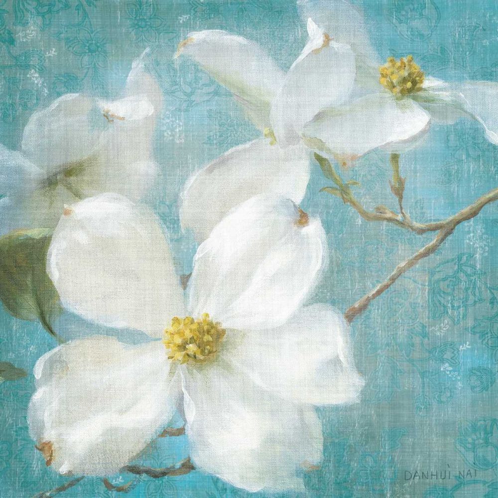 Indiness Blossom Square Vintage I art print by Danhui Nai for $57.95 CAD