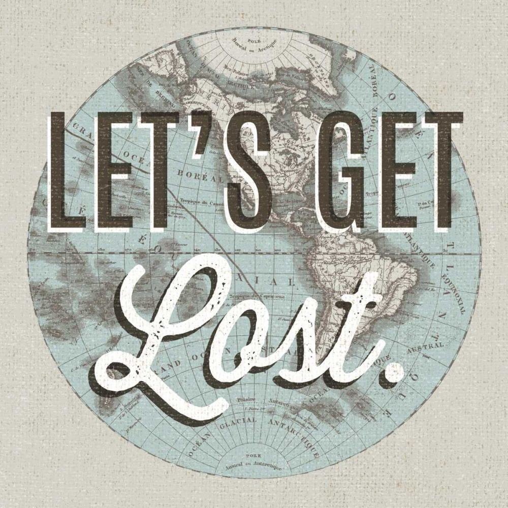 French World Map Inspiration Lets Get Lost art print by Wild Apple Portfolio for $57.95 CAD