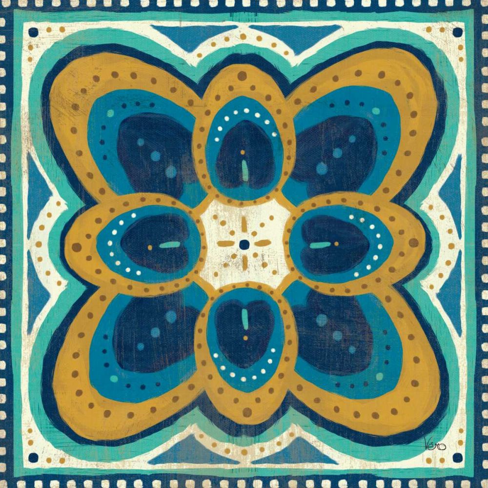 Proud as a Peacock Tile III art print by Veronique Charron for $57.95 CAD