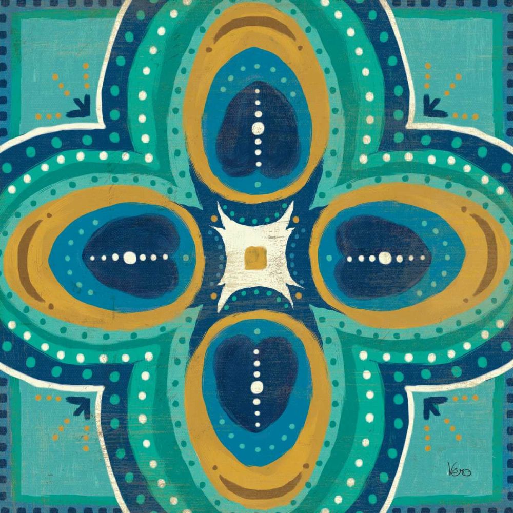 Proud as a Peacock Tile IV art print by Veronique Charron for $57.95 CAD